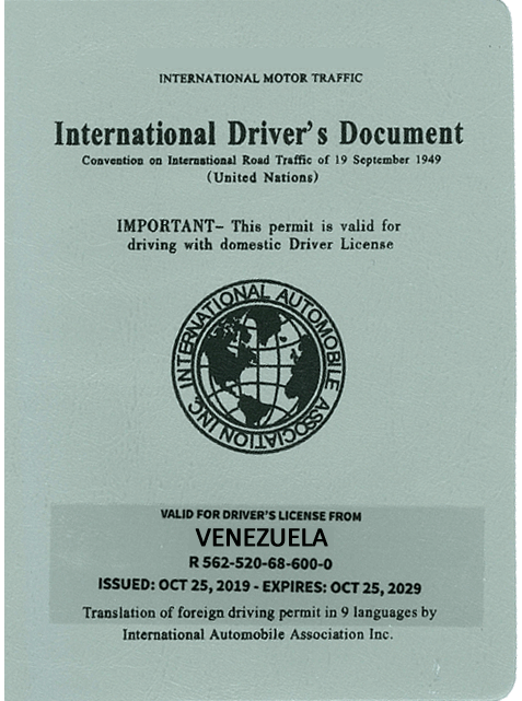 Licencias internacionales de conducir